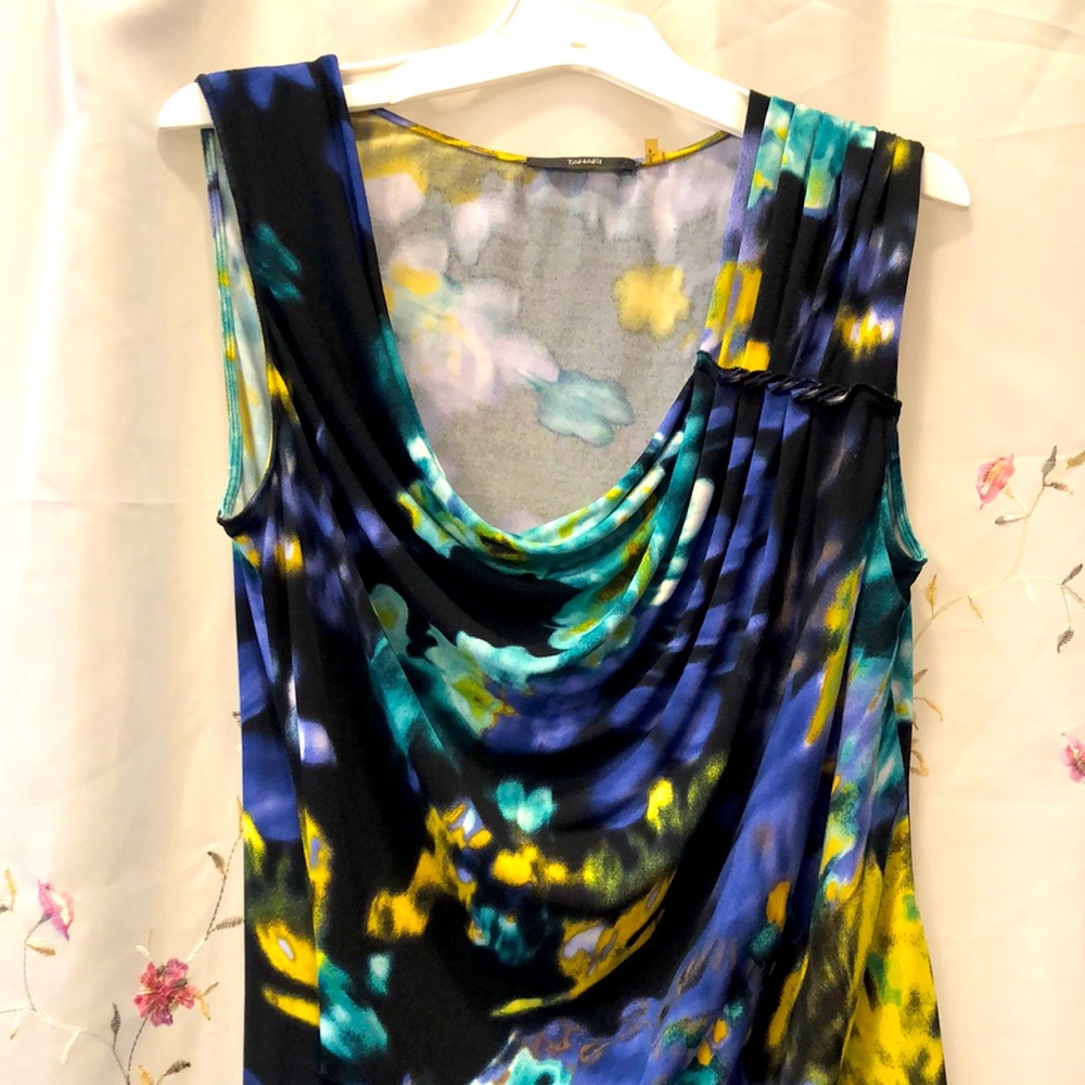 Tahari Sleeveless Swag Blouse - Picture 3 of 10